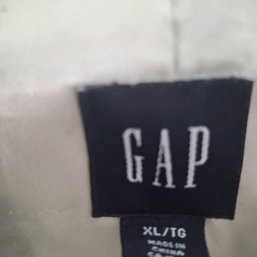Gap trench coat used, cotton with black and white design, size XL