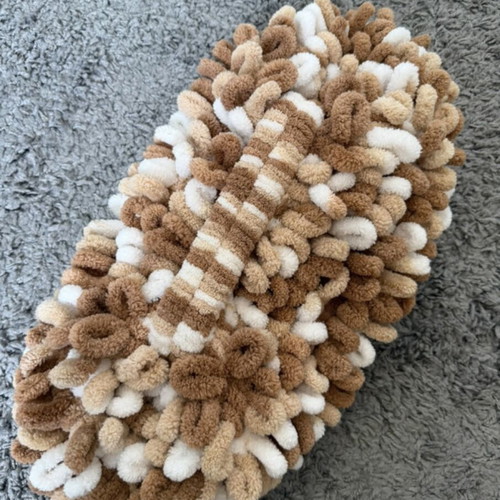 Handmade handbag like new, brown beige white