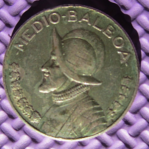 Panama ½ Balboa 1966 silver used coin
