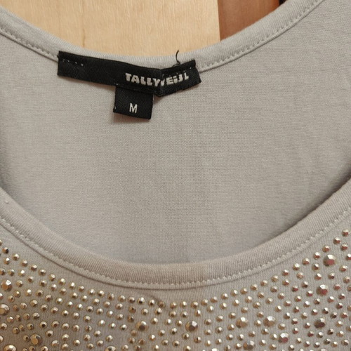 Tally Weijl sleeveless blouse with rhinestones medium gray