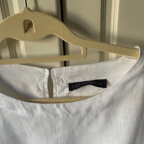Marks Spencer linen women's blouse like new, white size M