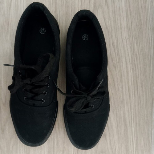 Men's casual black canvas shoes size 44 like new