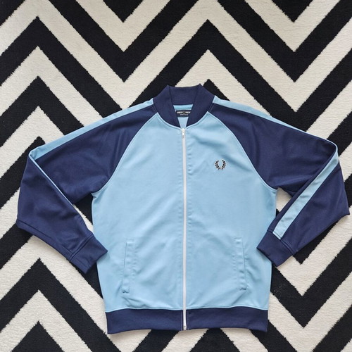 Fred Perry track jacket like new, blue and turquoise