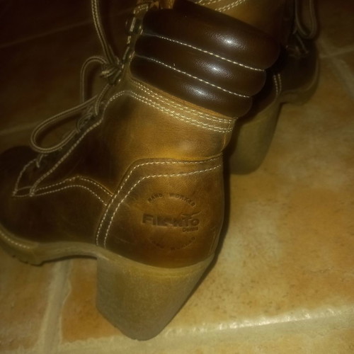Leather boots Adam's Shoes used, brown, size 37