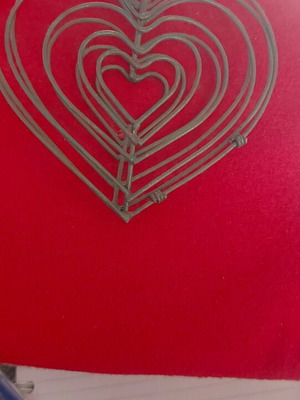 Metal decorative heart new in rust color