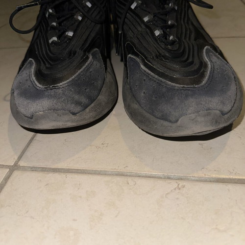 Adidas athletic shoes, black, size 44.5