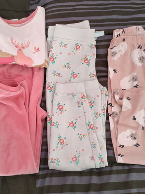 Girls' pajamas pack size 6 used, Okaidi, Lupilu, H&M multicolor