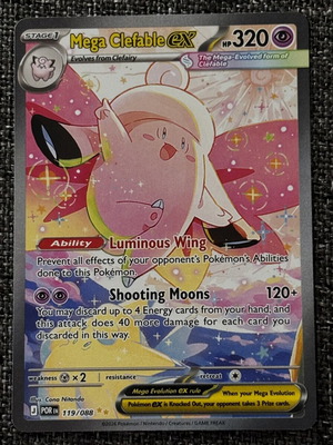Mega Clefable ex #119/088 Pokémon TCG Perfect Order card