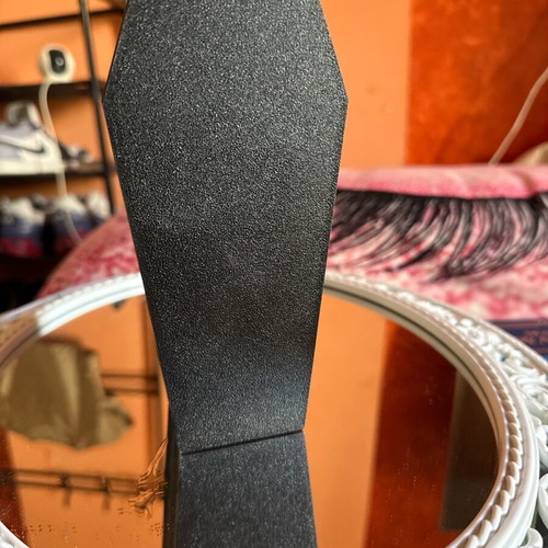Handmade coffin-shaped jewelry box like new