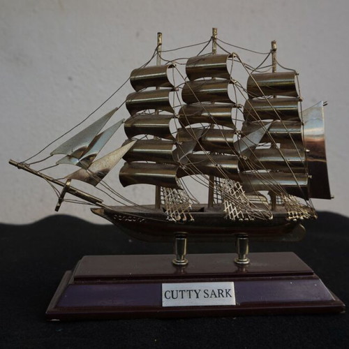 Metal decorative ship used, Cutty Sark replica