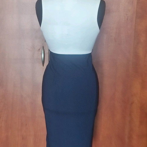 Pencil dress Vesper like new, two-tone midi