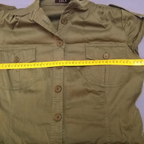 Lola khaki dress with buttons and belt, like new