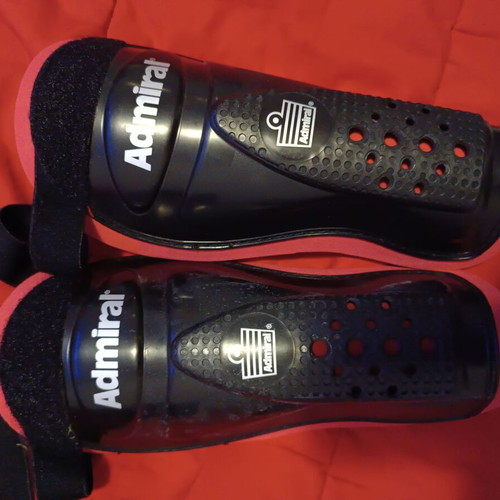 Football shin guards new, size large