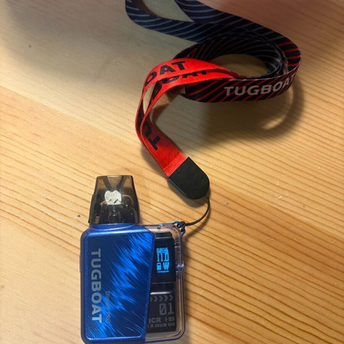 TUGBOAT Dimon Pro pod with lanyard like new, blue color