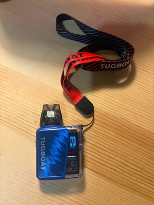 TUGBOAT Dimon Pro pod with lanyard like new, blue color