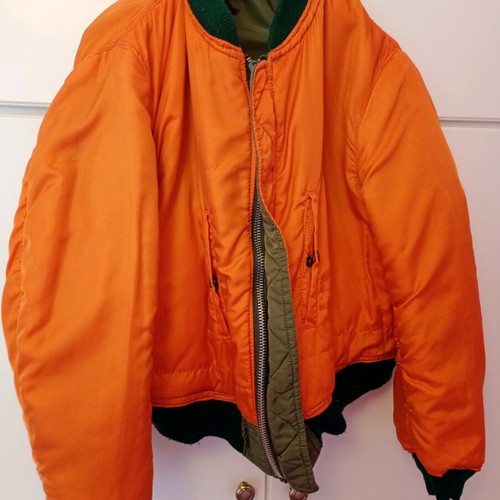 Flight jacket Alpha Industries MA-1 used, khaki, size L