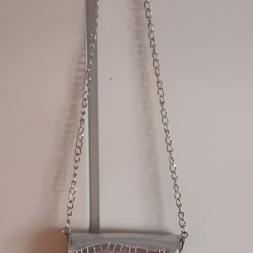 Shein Silver Shoulder Bag Like New with Removable Chain Strap