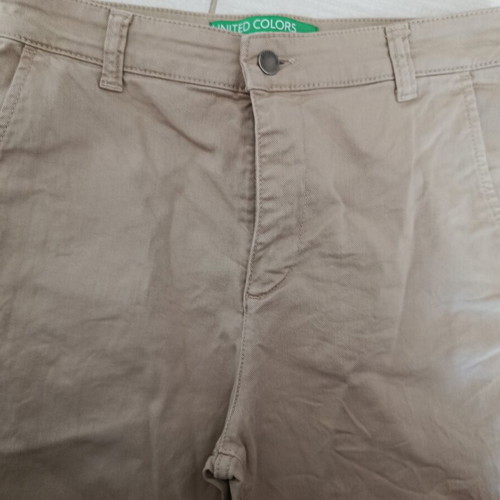 United Colors of Benetton men's pants used, blue denim and beige chino, size M