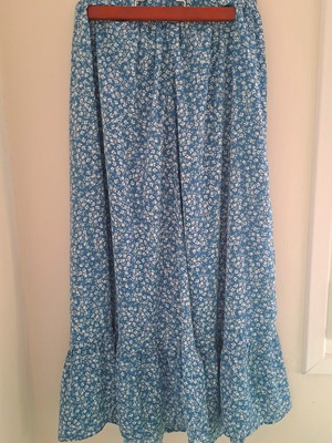 Shein long skirt, white and turquoise
