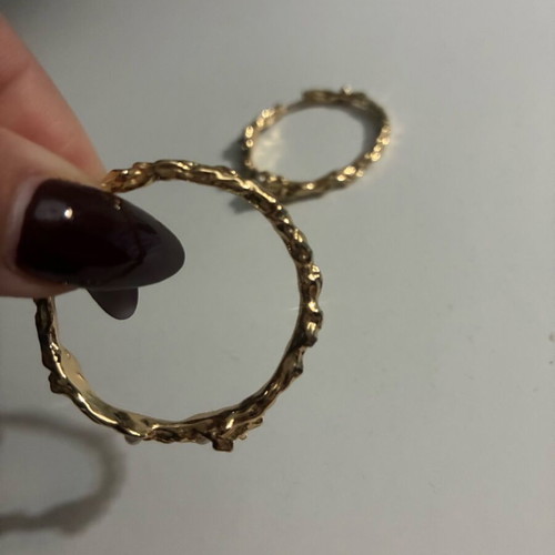 Steel hoop earrings with pearls and beautiful design new