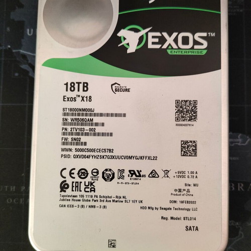 Seagate Exos X18 18TB HDD drive