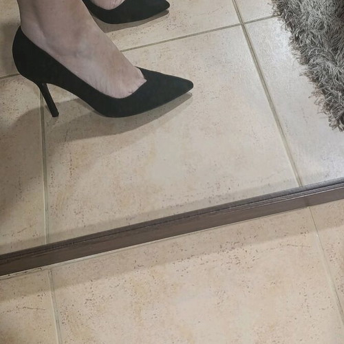Stradivarius black pumps size 37 like new, 7.5 cm heel