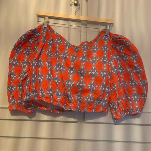 Crop top with patterns like new, multicolored, size L