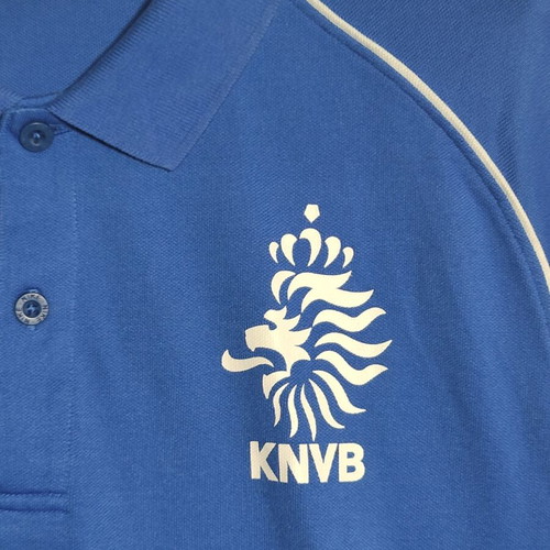 Nike KNVB men's royal blue Dri-FIT polo shirt, size M