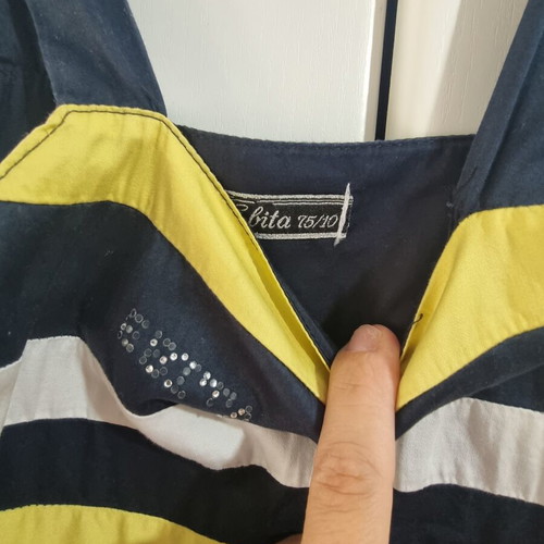 Miss Ebita dress like new, blue and yellow, size 140 cm