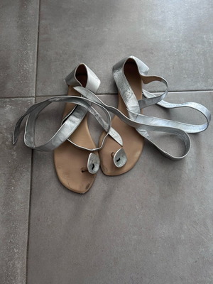 Hermes sandals used, gray, size 39, authentic