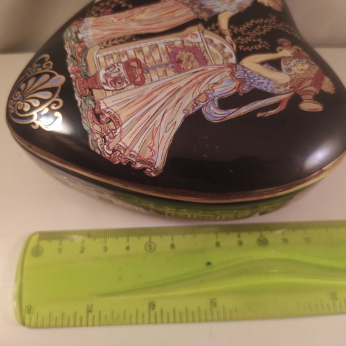 Bijouterie box 24k gold with ancient Greek mythology scenes, like new