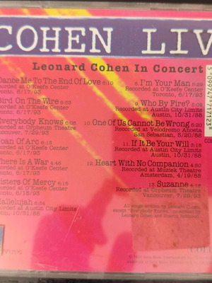 Leonard Cohen Live CD used