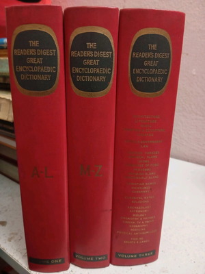 The Reader's Digest Great Encyclopaedic Dictionary τρίτομο λεξικό σαν καινούργιο