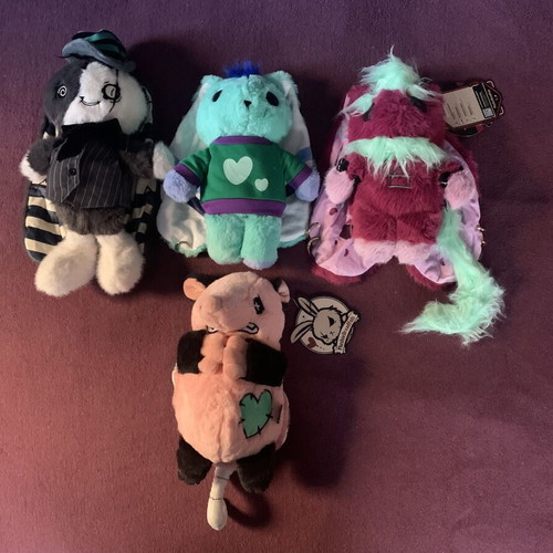 American McGee plushie dreadfuls collection with original tote bags