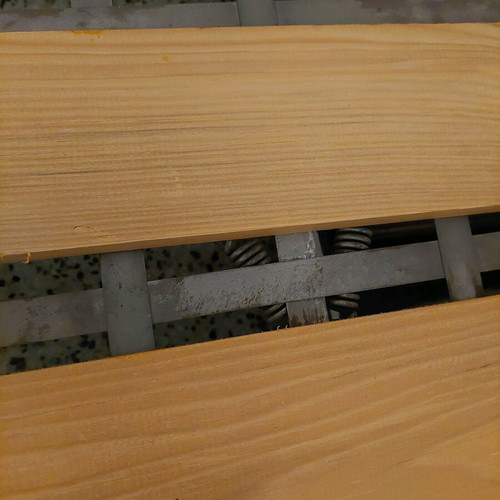 Single solid wood bed used with new mattress