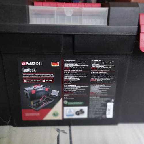 Parkside toolbox set with tools like new
