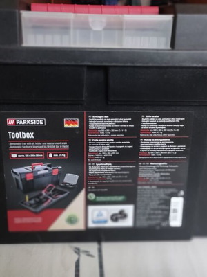 Parkside toolbox set with tools like new