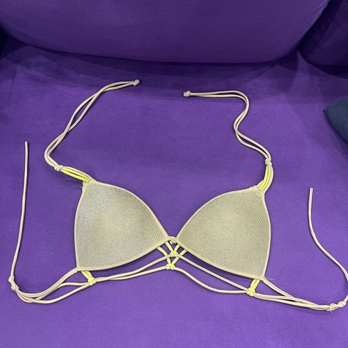 Women's swimsuit used, gold, triangle with push up, size L