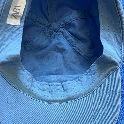 Zara jockey hat like new, blue cotton