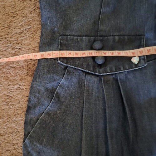 Daniele Alessandrini denim tunic-vest like new, blue with crystal hearts