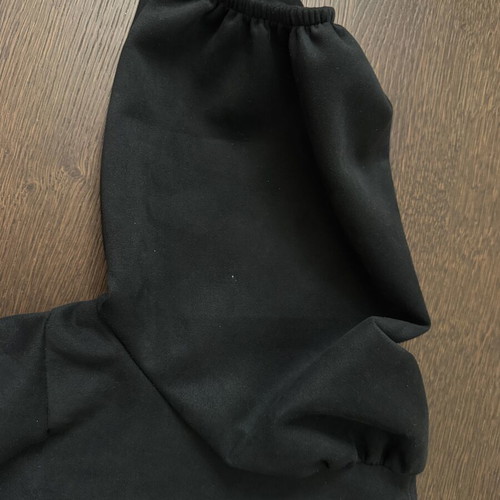 Anel black suede one-piece shorts skirt with puff sleeves