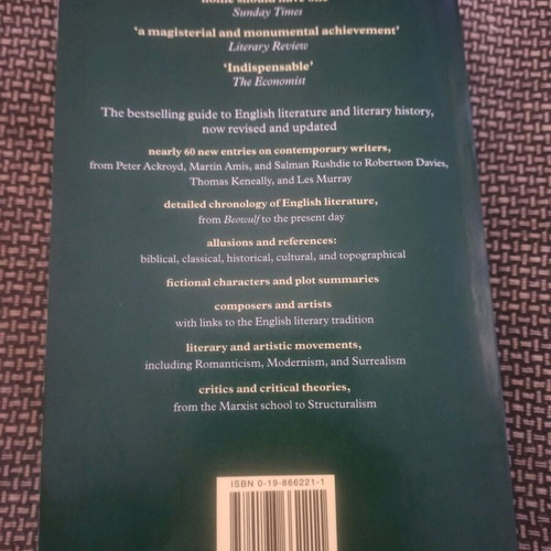 The Oxford Companion To English Literature used book