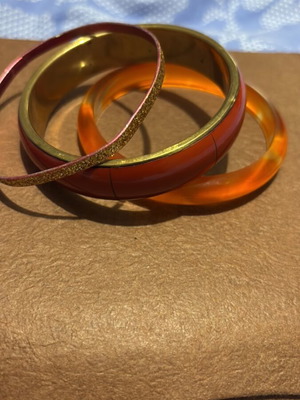 Summer bracelets like new, set of 3, brown