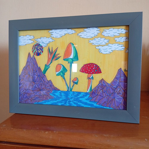 Insider Valley Acrylic Painting New, A4 Size