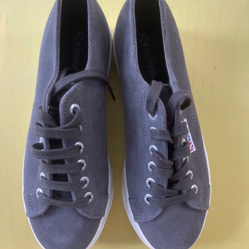 Superga Suede new grey shoes size 38
