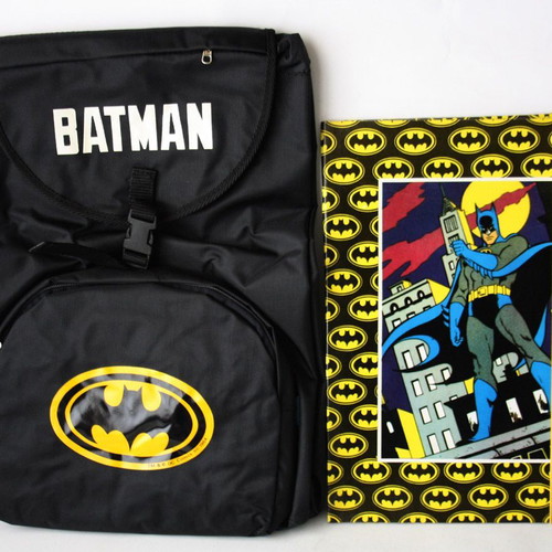 Batman Dark Knight school bag and folder vintage 90's new
