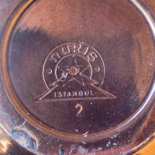 Old Copper Handmade Samovar Nuris used, Polite style