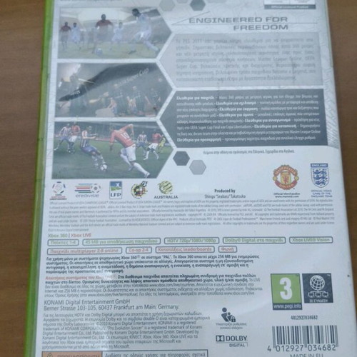 Pes 2011 Pro Evolution Soccer Xbox 360 used with manual