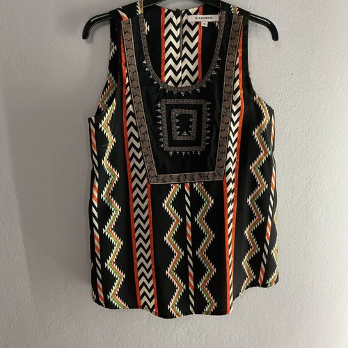 Boho sleeveless top Glamorous size S like new, multicolor