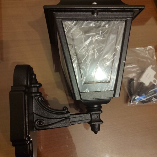 Aluminum lantern E27 new, black outdoor lighting
